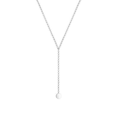 Elli - Choker Y-Kette Kreis Plättchen Geo 925 Silber Ketten 1 ct Damen