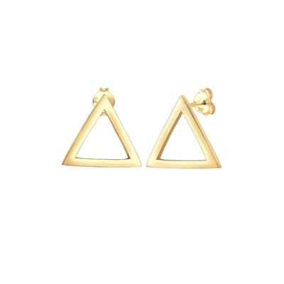 Elli Stecker Dreieck Geo Minimal Trend Basic 925 Silber goldfarben Damen