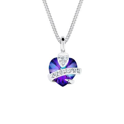 Elli - Herz Glamourös 925 Silber, mit Kristallen von Swarovski® Ketten 1 ct Damen (49.99 € / 1 ct)