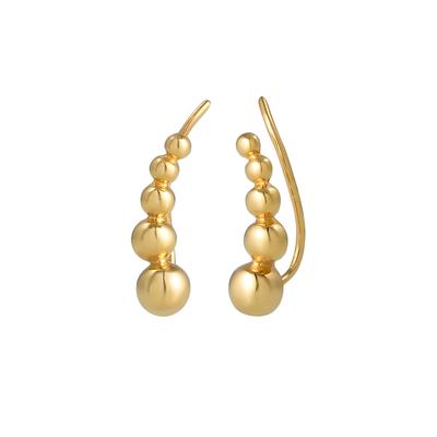 Elli Ear Climber Geo Look Kugeln 925 Sterling Silber goldfarben Damen