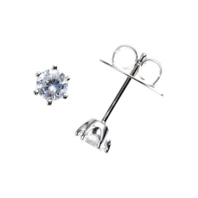 Giorgio Martello Milano Ohrstecker mit Zirkonia, Silber 925 ca. Ø 4mm Damen