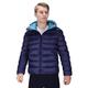 DISHANG Men's Hooded Puffer Jacket Packable Ultra Lightweight Puffer Coat, Navy Blue M