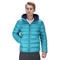 DISHANG Men's Hooded Puffer Jacket Packable Ultra Lightweight Puffer Coat, Royal Blue XL