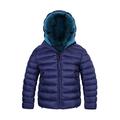 DISHANG Kids' Hooded Puffer Jacket Lightweight Quilted Puffer Jacket (Navy, 4#)