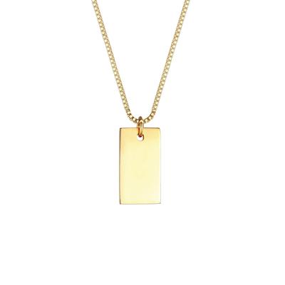 Elli Venezianerkette Rechteck Basic Minimal 925 Silber goldfarben Damen