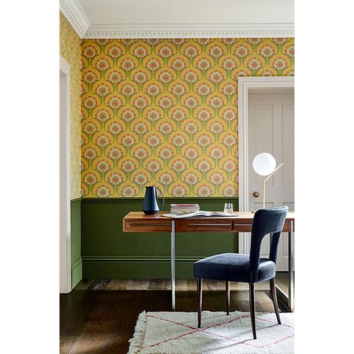 Little Greene 'Hencroft - Punch' - Yellow Wallpaper