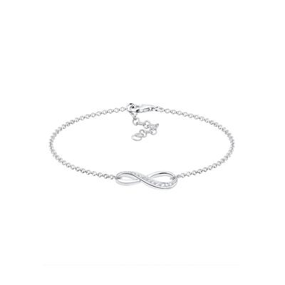 Elli - Infinity Symbol Endlos Zirkonia 925 Silber Armbänder & Armreife Damen