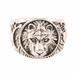 Lion Window,'Men's Lion-Themed Sterling Silver Ring from India'
