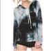 Brandy Melville Tops | Brandy Melville Tie Dye Layla Hoodie Sweatshirt | Color: Black/White | Size: One Size Fits All