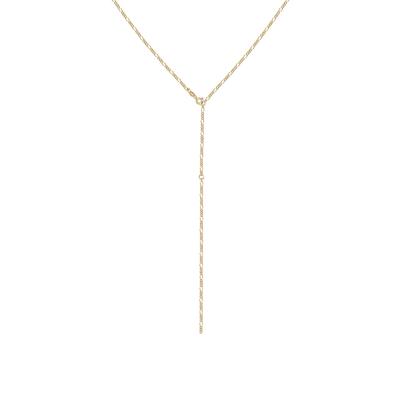 Elli - Basic Y-Kette Figaro Trend Verstellbar 925 Silber Ketten 1 ct Damen