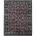 Black/Red 98 x 0.25 in Area Rug - Bokara Rug Co, Inc. Trinity Hand-Knotted High-Quality Red & Black Area Rug Wool | 98 W x 0.25 D in | Wayfair