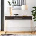 17 Stories 47.75" Console Table Wood/Metal in Black/Brown/Gray | 29.5 H x 47.75 W x 15 D in | Wayfair 9B26C04A8A29456497961DDCD57FB97E