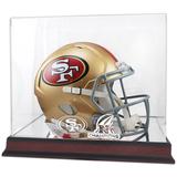 San Francisco 49ers 2019 NFC Champions Mahogany Logo Helmet Display Case