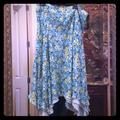 Nine West Skirts | 3/$25 Nine West Flowered Aqua Green Skirt - 12 | Color: Blue/Green | Size: 12