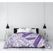 East Urban Home Los Angeles California Districts Single Reversible Duvet Cover Microfiber, Polyester in Indigo | Twin Duvet Cover | Wayfair