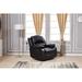 Red Barrel Studio® Convergent 41" Wide Faux Leather Standard Recliner Faux Leather in Black | 39 H x 41 W x 40 D in | Wayfair