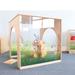 Whitney Brothers® Nature View 2.5' x 2.5' Playhouse Wood in Brown/Pink/White | 29.5 H x 30.25 W x 29.5 D in | Wayfair WB0442