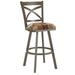 Red Barrel Studio® Hufford Swivel Bar & Counter Stool Upholstered/Metal in Red/Black | 48.5 H x 16.5 W x 17 D in | Wayfair