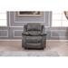 Red Barrel Studio® Convergent 41" Wide Faux Leather Standard Recliner Faux Leather in Black | 39 H x 41 W x 40 D in | Wayfair