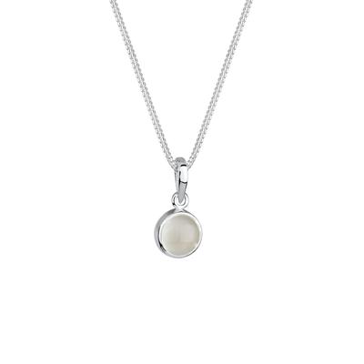 Elli - Mondstein Anhänger 925er Silber Ketten 1 ct Damen (44.99 € / 1 ct)