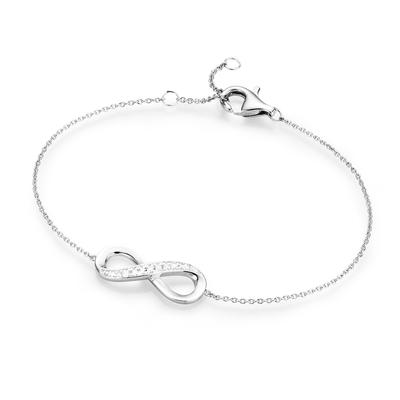 Smart Jewel - Armband Infinityzeichen als Mittelteil mit Zirkonia, Silber 925 Armbänder & Armreife Silber Damen