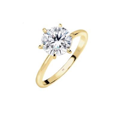 Elli PREMIUM - Solitär 375 Gelbgold Zirkonia Geschenkidee Ringe 1 ct Damen