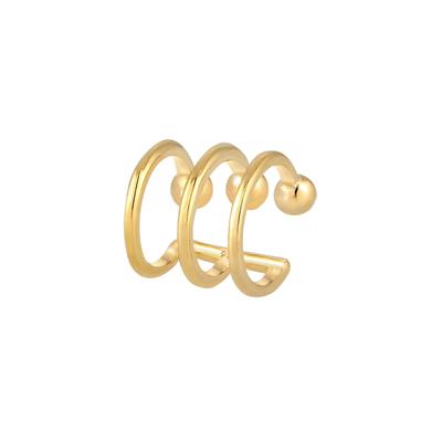Elli Single Earcuff Ohrklemme Kugeln Basic 925 Silber goldfarben Damen