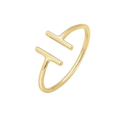 Elli PREMIUM - Geo Trend Look Statement Offen 375 Gelbgold Ringe 1 ct Damen