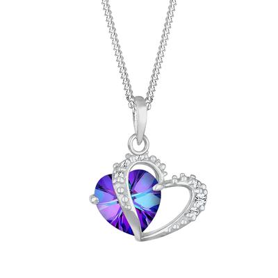 Elli - Herz Symbol 925 Silber, mit Kristallen von Swarovski® Ketten 1 ct Damen (29.99 € / 1 ct)
