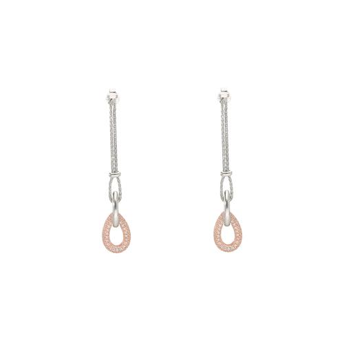 Smart Jewel – Ohrstecker Behang tropfenförmig mit Zirkonia, Silber 925 Ohrringe Nude Damen