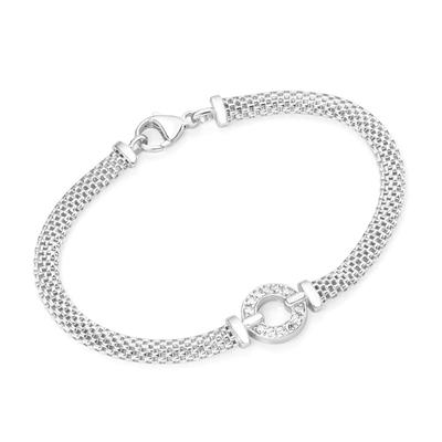 Smart Jewel Armband elegant mit Zirkonia, Silber 925 Weiss Damen