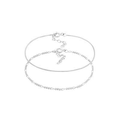 Elli Armkettchen 2er Set Figaro Rund 925 Silber Damen