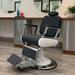 Symple Stuff Vintage Barber Salon Reclining Chair Faux Leather/Stain Resistant/Water Resistant | 43.3 H x 26.8 W x 58.7 D in | Wayfair