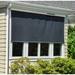 SunSetter Solar-Powered Motorized Semi-Sheer Outdoor Roller Shade Synthetic Fabrics | 84 H x 90 W x 90 D in | Wayfair 253076