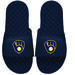 Youth ISlide Navy Milwaukee Brewers Alternate Logo Slide Sandals