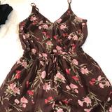American Eagle Outfitters Other | American Eagle Floral Romper | Color: Brown/Pink | Size: Small