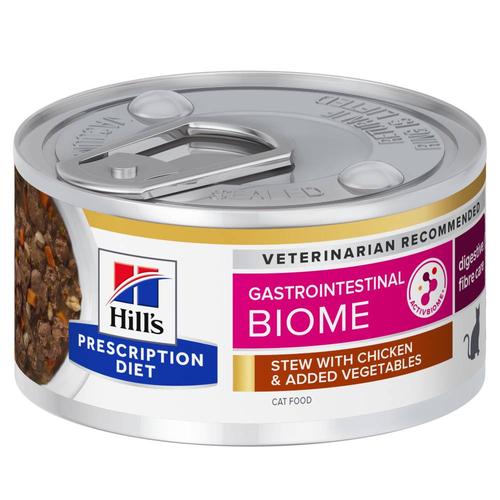 24x 82g Hill’s Prescription Diet Gastrointestinal Biome mit Huhn & Gemüse Katzenfutter nass