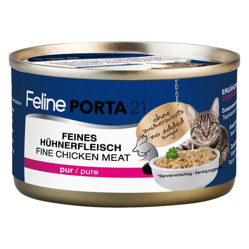 24x90g Hühnerfleisch pur getreidefrei Feline Porta Katzenfutter