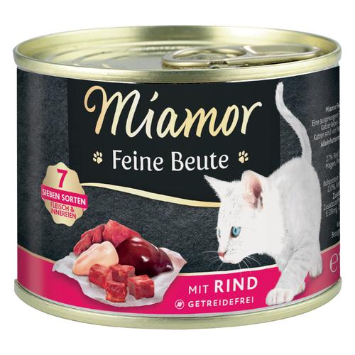 24 x 185g Rind Miamor Feine Beute Katzennassfutter