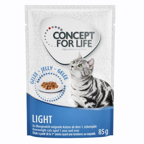 48x85 g Light Cats in Gelee Concept for Life Katzenfutter nass