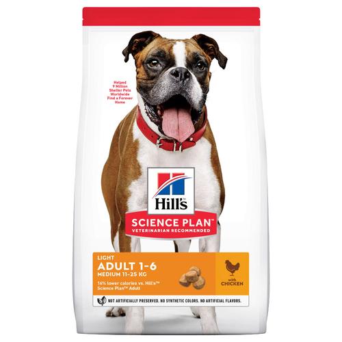 2 x 14 kg Adult Light Medium Chicken Science Plan Hill's Hundefutter trocken