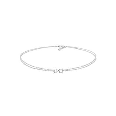 Elli - Infinity Choker Unendlichkeit Erbskette 925 Silber Ketten 1 ct Damen