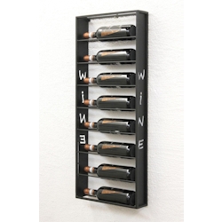 DanDiBo Weinregal Wand Metall Schwarz Sofie Flaschenständer Flaschenregal Flaschenhalter Weinflaschenregal Image