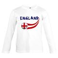 Supportershop T-Shirt England, Weiß, L/S, Kinder T-Shirt England, Weiß, L/S, Fußball