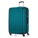 HAUPTSTADTKOFFER - SPREE - Großer Hartschalen-Koffer Trolley Rollkoffer Reisekoffer, 4 Doppel-Rollen, 75 cm, 119 L, Aqua Grün