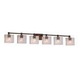 Justice Design Group Fusion - Tetra 48 Inch 6 Light Bath Vanity Light - FSN-8426-55-SEED-DBRZ