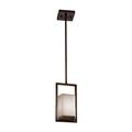 Justice Design Group Clouds - Laguna 11 Inch Tall 1 Light LED Outdoor Hanging Lantern - CLD-7515W-DBRZ