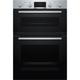 Bosch MHA133BR0B Serie 2 Built-in Double Oven with EcoClean Direct, 3D Hotair and LED display, Stainless steel