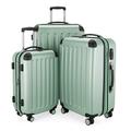Hauptstadtkoffer - Spree - Set of 3 Hard-Side Luggages Glossy Suitcase Hardside Spinner Trolley Expandable (55, 65 & 75 cm) TSA, Mint