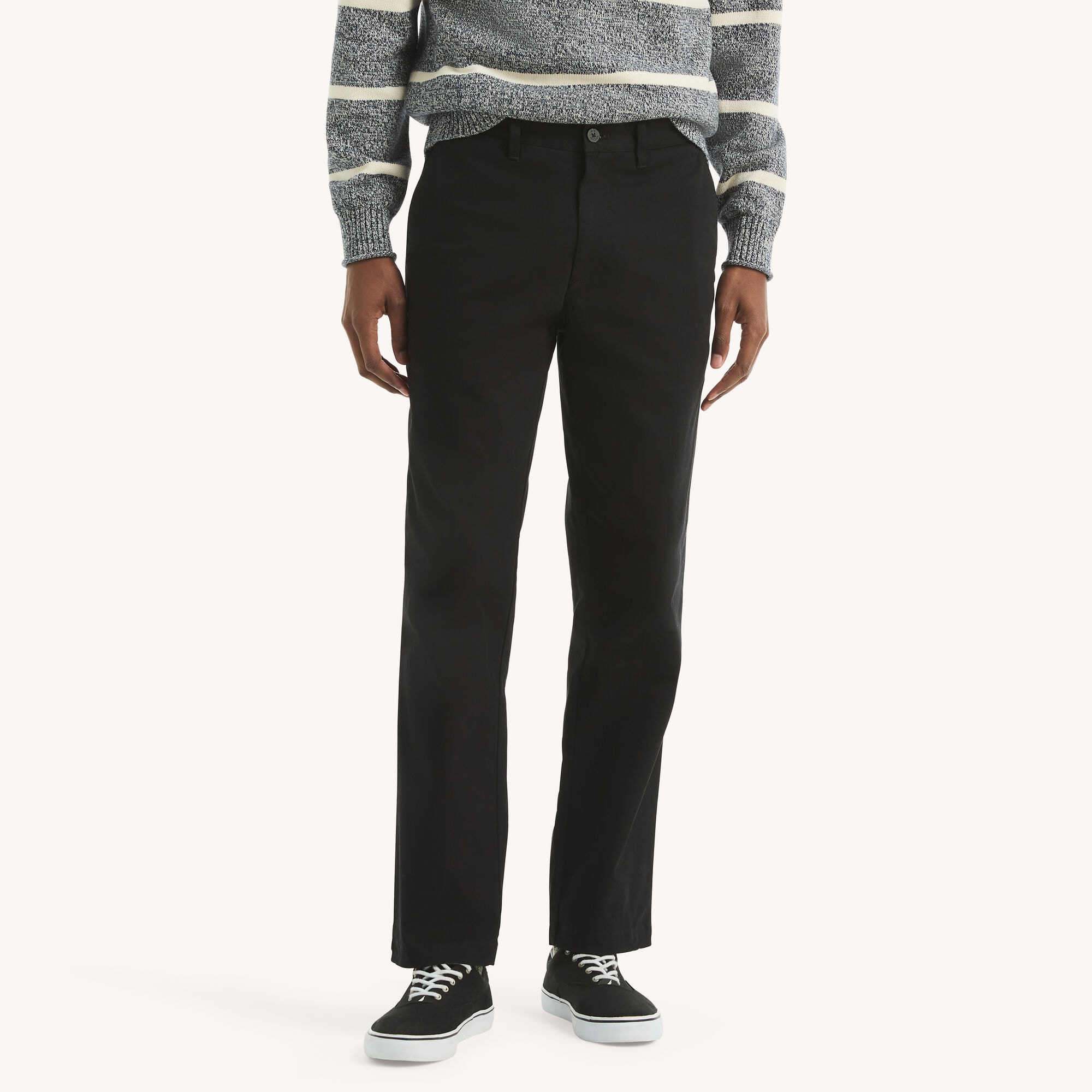 Nautica Men's Classic Fit Deck Pant 018 (True Black), 42x30